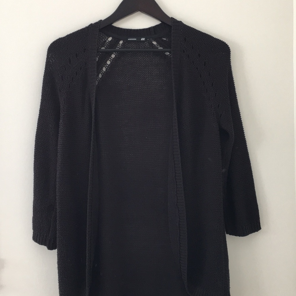 Black knitted cardigan